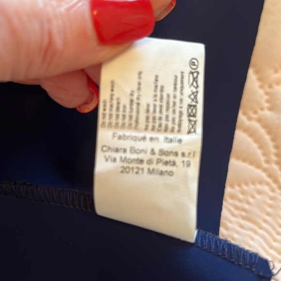 Chiara Boni La Petite Robe Erendira Velvet Trim Long Sleeve Gown - Picture 12 of 14